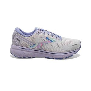 Brooks Ghost 14 Road Running Shoes - Womens, White/Purple/Pink | IE-LXJ736401